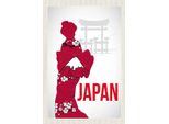Vianmo Insegna In Legno 18X12 Cm Japan Asien Traditioneller Kimono