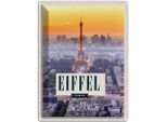 Vianmo Insegna Di Latta 40X30 Cm Eiffel Tower Sonnenuntergang Stadt