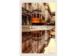 Vianmo Insegna In Legno 18X12 Cm Lissabon Europa StraßEnbahn Stadt