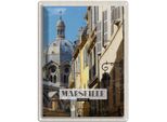 Vianmo Insegna Di Latta 40X30 Cm Marseille France Retro Altstadt
