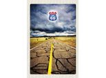 Vianmo Insegna In Legno 18X12 Cm Amerika Usa Route 66 StraßE Gewitter