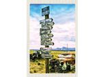 Vianmo Insegna In Legno 18X12 Cm Amerika Usa Route 66 Oldtimer Gebirge