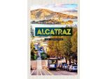 Vianmo Insegna In Legno 18X12 Cm San Francisco Alcatraz StraßEnbahn