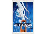 Vianmo Insegna In Legno 18X12 Cm San Francisco BrüCke Flugzeug Himmel