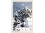 Vianmo Insegna In Legno 18X12 Cm Skandinavien Schnee Winter Berg Haus