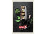 Vianmo Insegna In Legno 18X12 Cm Japan Asien Sushi Fisch Essen StäBchen