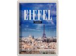 Vianmo Insegna Di Latta 40X30 Cm Eiffel Tower Panorama Bild Retro