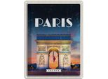 Vianmo Insegna Di Latta 40X30 Cm Paris France Arc De Triomphe Retro