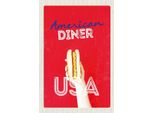 Vianmo Insegna In Legno 18X12 Cm Amerika Usa Hot Dog Fast Food Gericht