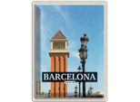 Vianmo Insegna Di Latta 40X30 Cm Barcelona Spanien Bild Tag Mosaik