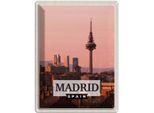 Vianmo Insegna Di Latta 40X30 Cm Madrid Spanien Retro Architektur