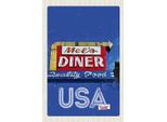 Vianmo Insegna In Legno 18X12 Cm Amerika Meer Diner Restaurant Gericht