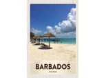 Vianmo Insegna In Legno 18X12 Cm Barbados Insel Frankreich Meer Strand