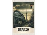 Vianmo Insegna In Legno 18X12 Cm Berlin Deutschland Fernsehturm 90Er