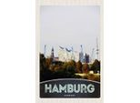Vianmo Insegna In Legno 18X12 Cm Hamburg Stadt Hafen