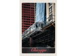 Vianmo Insegna In Legno 18X12 Cm Chicago Usa Amerika Bahn Hochhaus