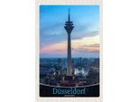 Vianmo Insegna In Legno 18X12 Cm DüSseldorf Fernsehturm Ausblick Trip