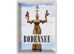 Vianmo Insegna Di Latta 40X30 Cm Bodensee Deutschland Statue Frau