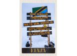 Vianmo Insegna In Legno 18X12 Cm Kenia Afrika Mount Kilimandscharo 5895 M