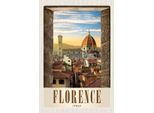 Vianmo Insegna In Legno 18X12 Cm Florence Altstadt Kirche