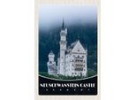 Vianmo Insegna In Legno 18X12 Cm Neuschwanstein Schloss MarienbrüCke