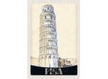 Vianmo Insegna In Legno 18X12 Cm Pisa Italien Schiefer Turm