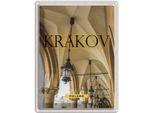 Vianmo Insegna Di Latta 40X30 Cm Krakow Polen Laterne Gang GebäUde