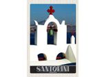 Vianmo Insegna In Legno 18X12 Cm Santorini Insel Kreuz Kirche