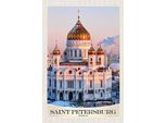 Vianmo Insegna In Legno 18X12 Cm Saint Petersburg Kirche Goldener Dach