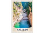 Vianmo Insegna In Legno 18X12 Cm Salerno Insel Boot Strand Sonne
