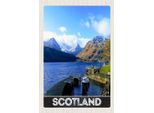 Vianmo Insegna In Legno 18X12 Cm Schottland Insel Schnee Trip