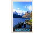 Vianmo Insegna In Legno 18X12 Cm Schottland Insel Schnee Trip
