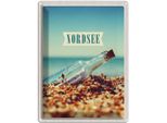 Vianmo Insegna Di Latta 40X30 Cm Nordsee Strand Meer Flaschenpost