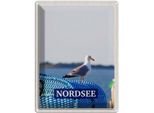 Vianmo Insegna Di Latta 40X30 Cm Nordsee MöWe Strand Meertrip