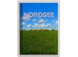 Vianmo Insegna Di Latta 40X30 Cm Nordsee Wolken Wiese Schafe Natur
