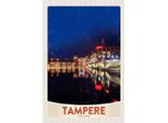 Vianmo Insegna In Legno 18X12 Cm Tampere Finnland Europa Stadt Abend