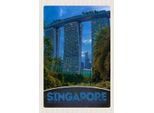 Vianmo Insegna In Legno 18X12 Cm Singapur Asien Hochhaus