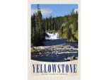 Vianmo Insegna In Legno 18X12 Cm Yellowstone Wasserfall