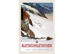 Vianmo Insegna In Legno 18X12 Cm Aletschgletscher Schweiz Schnee Winter