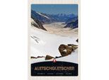 Vianmo Insegna In Legno 18X12 Cm Aletschgletscher Schweiz Schnee