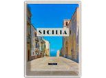 Vianmo Insegna Di Latta 40X30 Cm Sizilien Italien Europa Urlaubsort