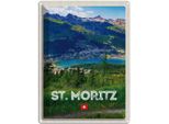 Vianmo Insegna Di Latta 40X30 Cm St. Moritz ÖSterreich Ausblich Reise