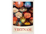 Vianmo Insegna In Legno 18X12 Cm Vietnam Asien Bunte Laterne Kultur