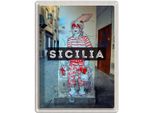 Vianmo Insegna Di Latta 40X30 Cm Sizilien SpezialitäTen Tintenfisch