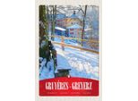 Vianmo Insegna In Legno 18X12 Cm Gruyeres Greyerz Schweiz Schnee