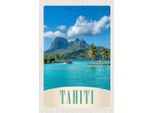 Vianmo Insegna In Legno 18X12 Cm Tahiti Amerika Insel Blaues