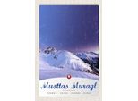Vianmo Insegna In Legno 18X12 Cm Muottas Muragl Schweiz Winter Schnee