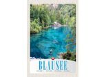 Vianmo Insegna In Legno 18X12 Cm Blausee Schweiz Wald
