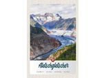 Vianmo Insegna In Legno 18X12 Cm Aletschgletscher Schweiz Winter