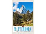 Vianmo Insegna In Legno 18X12 Cm Matterhorn Schweiz Wald Schnee